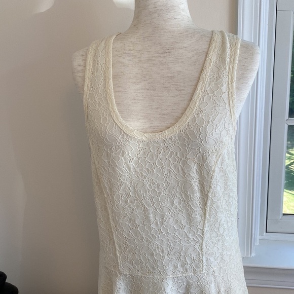 Express fit and flare off white lace dress - Picture 5 of 11